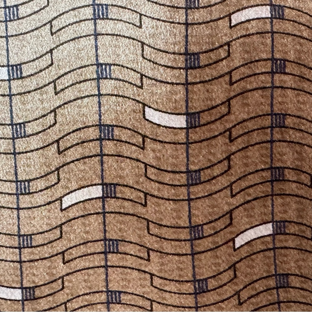 Arrow Vintage Tan Black And White Silk Geometric … - image 4